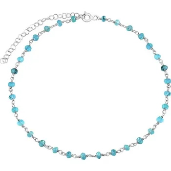 Šperk Silvego Stříbrný náramek s pravým apatitem Arika INS1016BAP