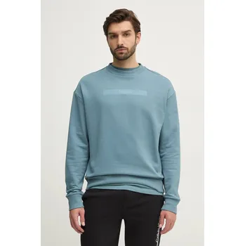 Dámská mikina Bavlněná mikina Calvin Klein K10K113763 tyrkysová 67X, vel. XL