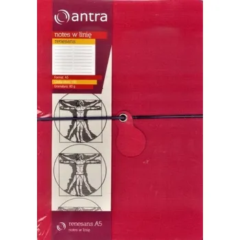 Zápisník Notes A5 Antra červený