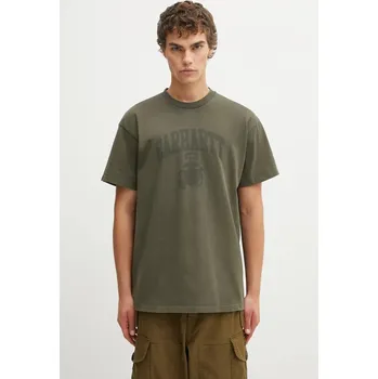 Bavlněné tričko Carhartt WIP SS Faded Pond Corps T-Shirt, XL, zelená, 87X