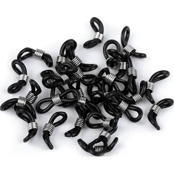 Pouzdro na brýle Silikonové háčky na brýle, střední, 3 černá stříbrná