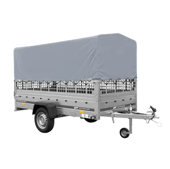 Auto-moto Přívěs za auto na pružinách 264x125 UNITRAILER GARDEN 264/R KIPP s pletivovými bočnicemi, rámem H-800 a šedým krytem