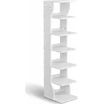 Vasagle Botník CINDY, 6 úrovní, 30x26,4x110,4cm, bílá