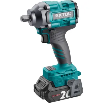 utahovák rázový 1/2 aku SHARE20V, 500Nm, BRUSHLESS, 2Ah