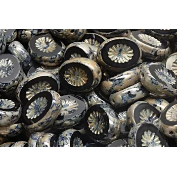 Korálek Ploškované Oválky Kiwi (14x10mm) č. 69