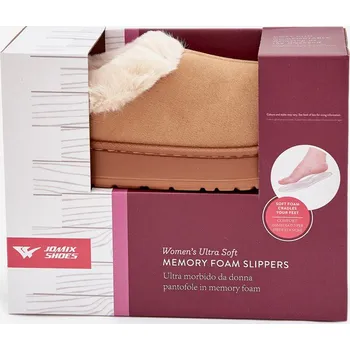 Dámské polobotky Dámské pantofle s kožíškem – camel Eveline Velikost: 40/41