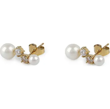 Náušnice Perlové náušnice z nerezové oceli Balení: 1 pár, Varianta: 2 zlatá - 8596475719537