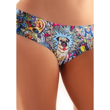 Dámské spodní prádlo Dámské kalhotky MEMÉME Graffity Pug barva dle obrázku, Dle obrázku XL i321_79617-483353