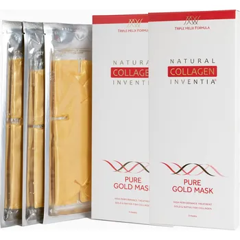 Pleťová maska 1+1 ZDARMA - ZLATÁ MASKA s živým kolagenem - Inventia