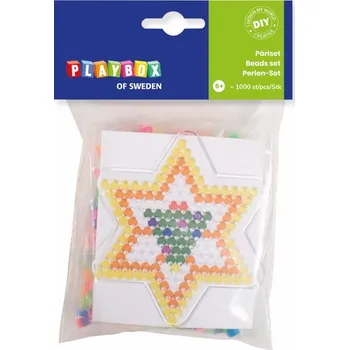Puzzle PLAYBOX Zažehlovací korálky Malá sada Hvězda 1000ks