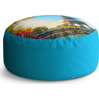 Taburet Sablio Taburet Circle Paříž Eifellova věž Flowers: 38x48 cm