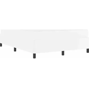 Postel Rám postele s matrací Bílý 140 x 200 cm Syntetická kůže