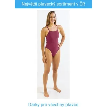 Dámské plavky Dámské plavky Finis Skinback Solid Cabernet 30