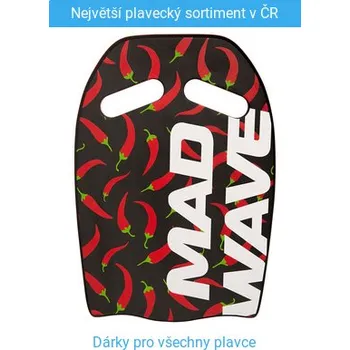 Plovací deska Mad Wave Ergo Kickboard Printed Černo/červená
