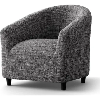 Napínací potah Blancheporte Žabičkovaný potah z mikrovlákna s potiskem textury, na křeslo cabriolet antracitová šedá