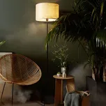 Brilliant 93140/76 Stojací lampa ROMM dřevěné stínidlo