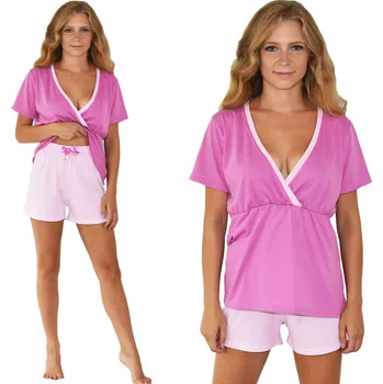 Dámské pyžamo Born2rest dámské pyžamo bavlna růžové, velikost XL