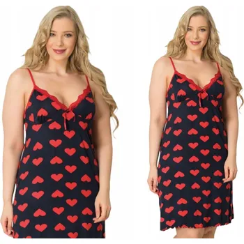 Dámská noční košile Noční košile Nebula s ramínky, nad kolena, velikost XXL