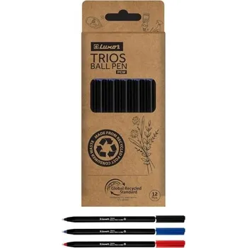 Kuličkové pero Luxor ECO, jednorázové, 12 ks