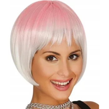 Karnevalová paruka Guirca paruka krátké vlasy bílá s ofinou