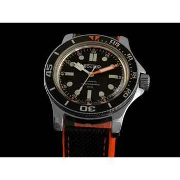 Hodinky HODINKY VOSTOK WOSTOK AUTOMAT AMFIBIA 13009B ORANŽOVÉ POTÁPĚČSKÉ HODINKY 20ATM