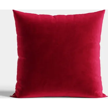 Polštář Polštář VELVI 043 červená 40x40 cm Mybesthome Varianta: Povlak na polštář s výplní, 40x40 cm