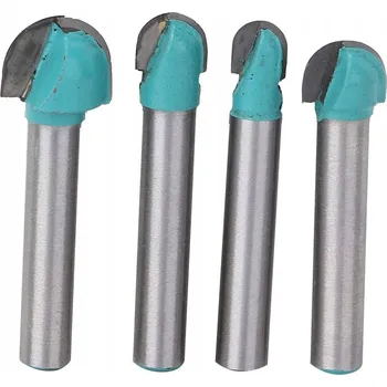 Vrták 4 ks 6mm kulatý stopka dřevoobráběcí fréza