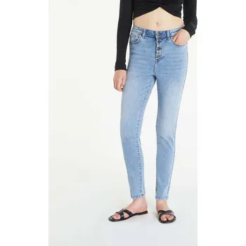Džíny Noisy May Agnes HW Ankle Button Skinny Jeans Blue W29/L30