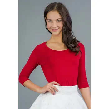 Pánské tričko MiaBella Rubínové triko s kulatým výstřihem Velikost: 40, Délka rukávu: 3/4 rukáv - příplatek + 100Kč