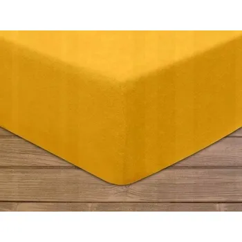 Prostěradlo Froté prostěradlo s gumou 180x200 cm žluté