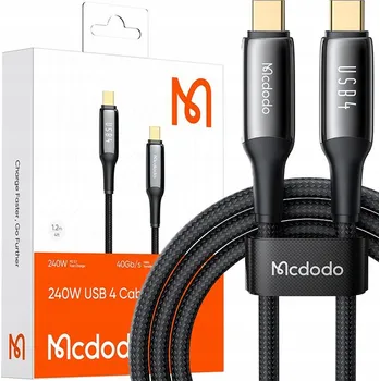 Datový kabel Kabel McDodo USB typ C - USB typ C 1,2 m černý