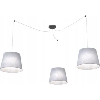 Závěsné svítidlo ASCOT 3 GRAY klasické, stínidla, černé, šedé
