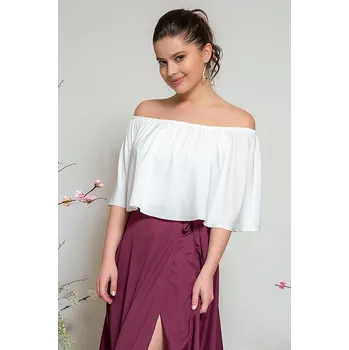 MiaBella Vzorkový top odhalená ramena Barva: Požadovanou barvu uveďte v poznámce objednávky, Velikost: 40