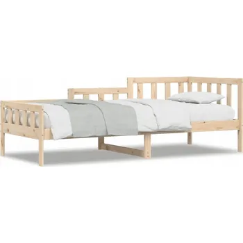 Postel Jednolůžková dřevěná postel VidaXL 90x190 cm zlatá