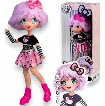 Panenka Hallo Kitty panenka manga japonská móda Teddy Rock panenka kloubová