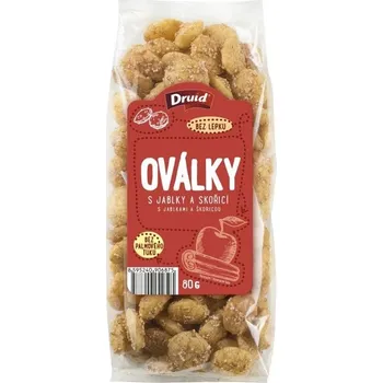 Chips Druid oválky s jablky a skořicí bez lepku 80 g