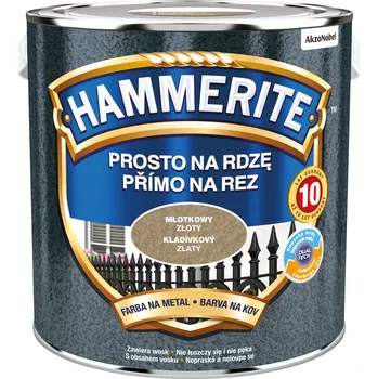 barva na kov Hammerite Barva na kov Straight Rez, zlatá Hammerite, 2,5 l