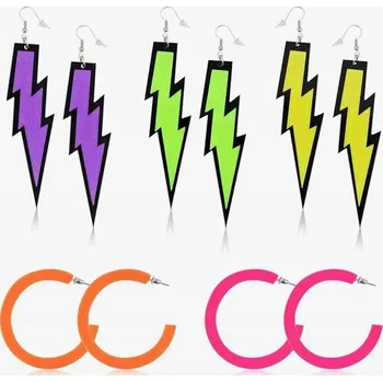 Náušnice CHRI Neonové náušnice ve stylu 80. a 90. let