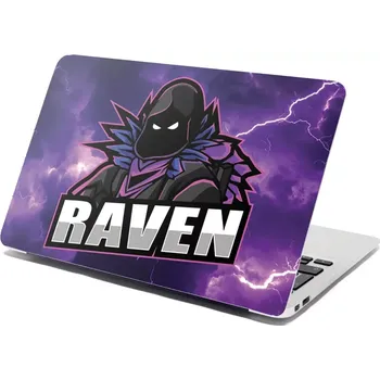 samolepka Sablio Samolepka na notebook FORTNITE RAVEN Fialová bouře - 29x20 cm