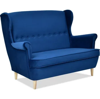 Křeslo Mebel Partner Muriera (tmavě modrá + buk)