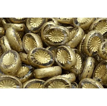 Korálek Ploškované Oválky Kiwi (14x10mm) č. 65