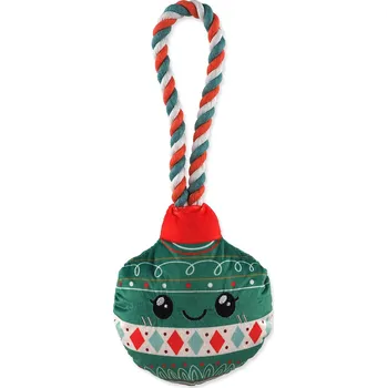 Hračka pro psa Hračka Dog Fantasy Winter Tale ozdoba vánoční pískací, zelená 30 cm