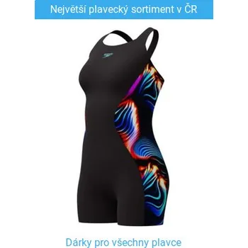 Dámské plavky Speedo Digital Printed Legsuit Multi/Black XL - UK38