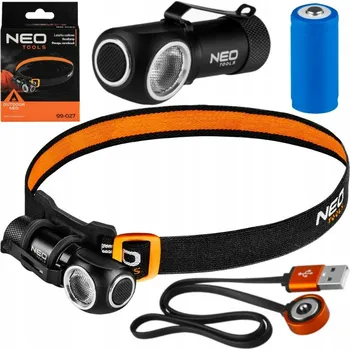 Čelovka NEO Čelovka akumulátorová 600 lm USB magnetické nabíjení CREE XPG3 LED