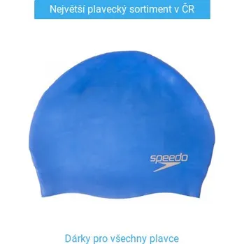 Plavecká čepice Plavecká čepička Speedo Plain Moulded Silicone Cap Modrá
