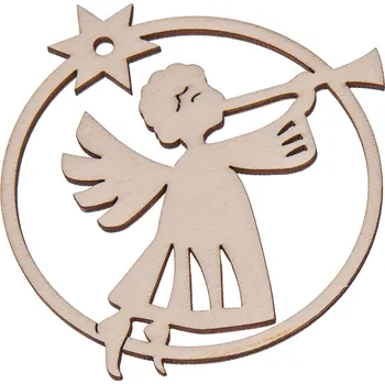 Vánoční dekorace Ozdoba na stromeček vánoční koule ANDĚLÍČEK DECOUPAGE P3