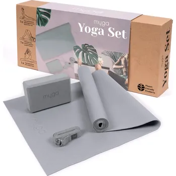 MYGA Startovací sada pro jógu 173cm ŠEDÁ