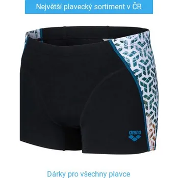 Pánské plavky Arena Planet Water Swim Shorts Black/White Multi M - UK34