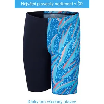 Chlapecké plavky Speedo Boys Allover Digital Jammer Boys True Navy/Punch Blue/Picton Blue/Siren Red 140cm