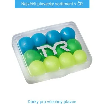 Špunt do uší Tyr Kids Soft Silicone Ear Plugs 12 Pack Zeleno/modrá